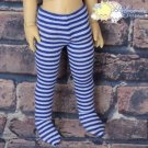 Stretch Stockings Tights Navy Blue White Stripes for Yo-SD Littlefee BJD Dolls