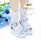 P. Blue Checker Shoes Sandals f/ Yo-SD Dollfie/12" Kish
