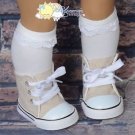 Releaserain Cons Sneakers Shoes Boots Oatmeal for 18" American Girl Doll