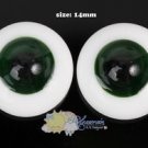Doll Glass Eyes Deep Green 14mm #MM03 for BJD Dollfie, Reborn dolls