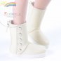 Releaserain Doll Shoes 5-Stud Boots Ivory for Slim MSD BJD 14"Kish 17"Matt