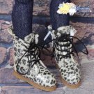 Releaserain Doll Shoes Martin Stitch Boots Leopard FIT MSD BJD Minifee 14"Kish