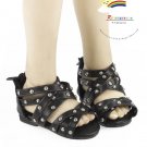 MSD Dollfie Stud Gladiator Sandals Doll Shoes Black