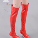 Releaserain Doll Shoes Stretch Thigh Boots Patent Red FIT 22" American Model