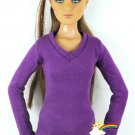 Releaserain Doll Clothes Long Sleeves Tee Purple for 16" Fashion Dolls