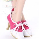 Releaserain Doll Shoes Lace-Up Pumps Sneakers Rose Pink FIT 22" American Model