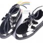 Releaserain Doll Shoes Goth Velvet Creepers Black/W Zebra for 17"Matt 14"Kish