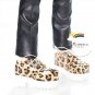 SD13 Boy Dollfie Patent Leopard Creeper Shoes Camel