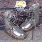 Martin Stitch Shoes Boots Silver for MSD BJD Dollfie Kaye Wiggs 16" Sasha Dolls