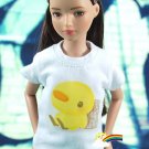 Releaserain Doll Clothes White T-Shirt Chicken for 12" Marley