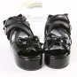 Lolita Bow Straps Platform Sandals Shoes Pt Black for 14" Kish/17" Goodreau BJD