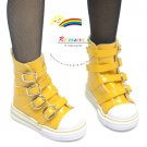 Buckles Ankle Leather Sneakers Boots Shoes Patent Yellow for SD Dollfie dolls