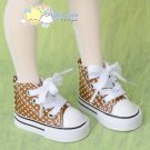 Releaserain Doll Shoes Ankle Sneakers Boots Brown/Dots FIT Slim-Regular MSD BJD