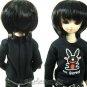 Mini Super Dollfie MSD Black Tied Braid Pigtail 7-8 Wig