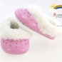 Leather Heart Fur Clogs Pink Shoes for American Girl
