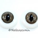 Releaserain Doll Glass Eyes Cloudy Chocolate Cat 14mm #CE04 for BJD Dollfie dolls