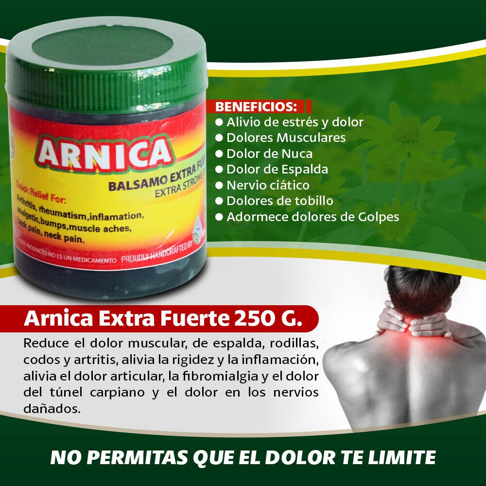 Arnica Tapa Verde 250 Gr. Extra Forte Envio Gratis