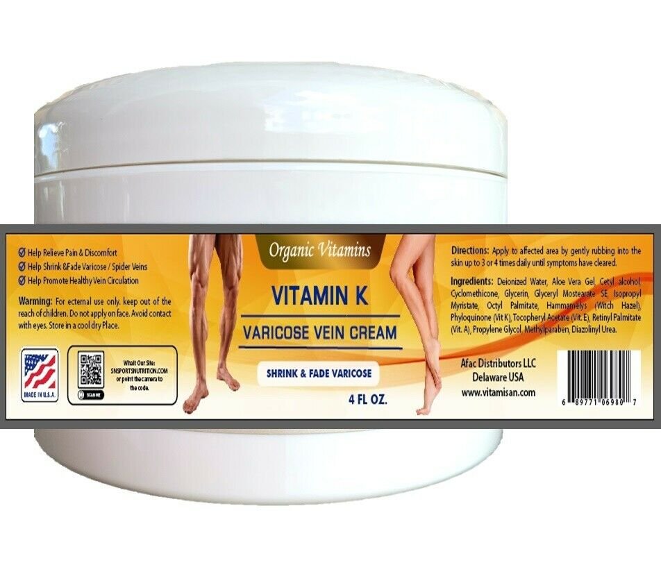 4 oz Vitamin K Cream Thread Spider Varicose Veins Scars Rosacea