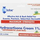 Hydrocortisone Cream 1% 1oz with ALOE Maximum Strength Anti-Itch - 1 pack