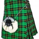 Scottish Wallace Hunting Tartan 8 Yard Kilt For Men 28 Waist Size Traditional Tartan Kilt Skirt