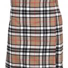 Scottish Camel Thompson Tartan 8 Yard Kilt For Men 50 Waist Size Traditional Tartan Kilt Skirt