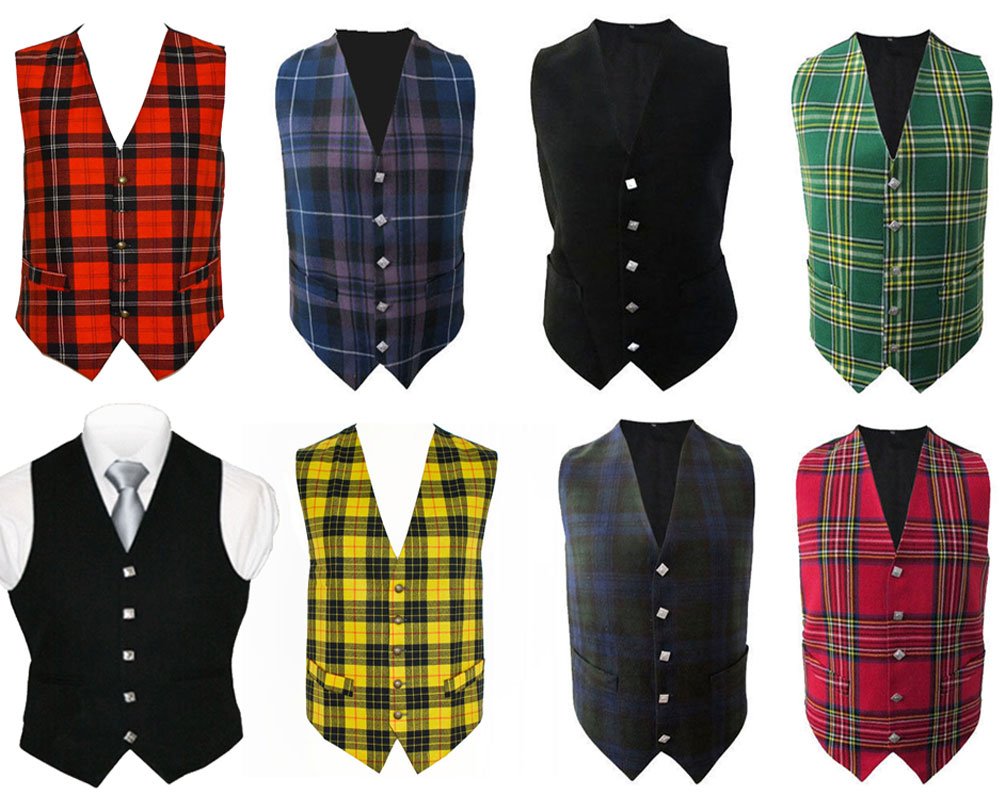 Scottish Dress Gordon Tartan Vest / Irish Formal Tartan Waistcoats - 4 ...