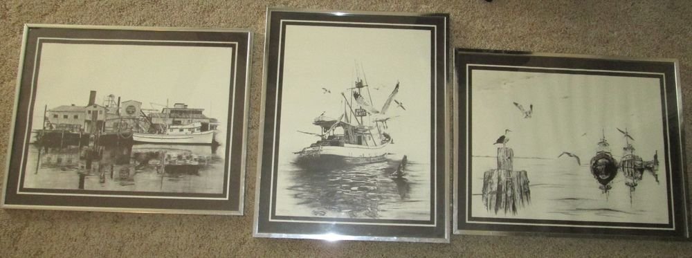 WILLIAM C. GILPIN PENCIL CHARCOAL PRINTS/ LITHO, THREE PICTURES SEE ...