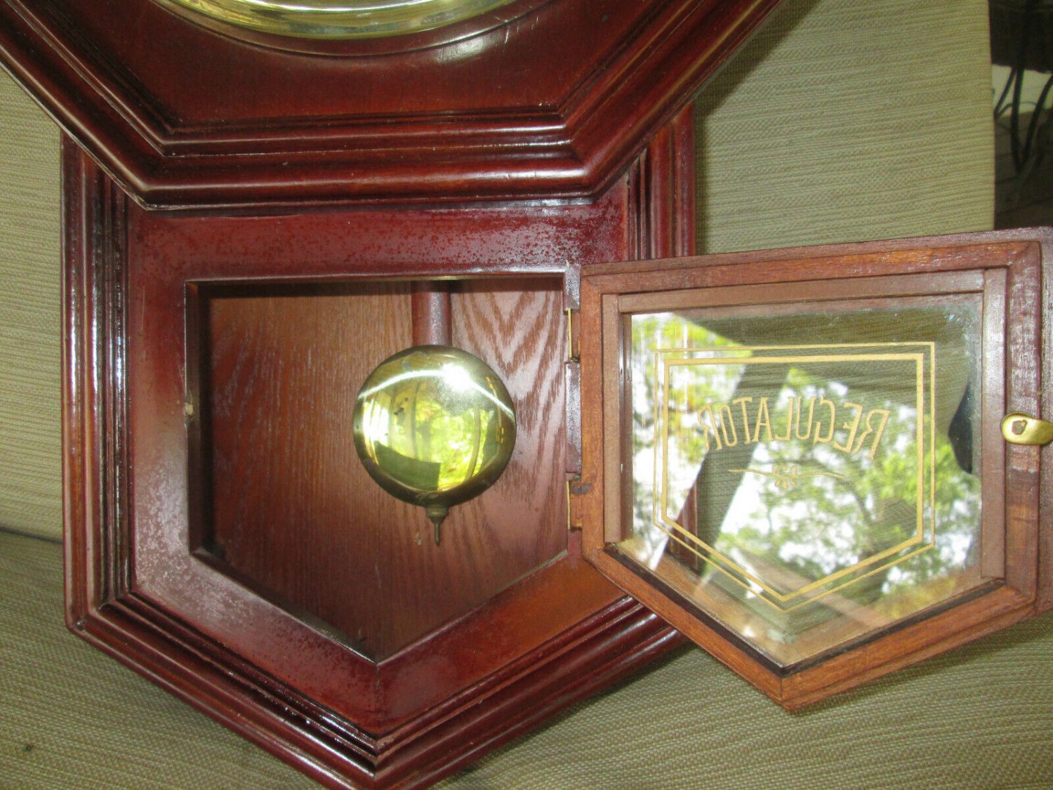 D & A Regulator Pendulum KeyWound Wall Clock Sounds on half & hour Mod