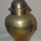 Vintage Solid Brass Urn Or Ginger Jar With Lid - Made in India 9" TALL