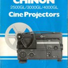 CHINON 2500GL/3000GL/4000GL PROJECTOR OWNER MANUAL WITH WARRANTY CARD