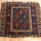 2' 2 X 2' 1 ANTIQUE RUG PERSIAN ORIENTAL RUG WOOL BLUE AREA RUG FREE SHIPPING