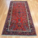 3' 7 x 7' VINTAGE PERSIAN RUG RED ORIENTAL RUG WOOL AREA RUG FREE SHIPPING