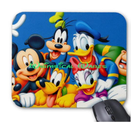 Mickey and Friends Custom Mouse Pad Round or Square NEW