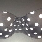 NEW! Victoria's Secret THE FLIRT Bikini Top 32A Black POLKA DOT Swimsuit Bandeau