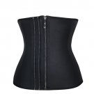 Waist Training Corsets Bustiers Women Latex Waist Trainer Slimming Black 3 Zipper Boned Corset