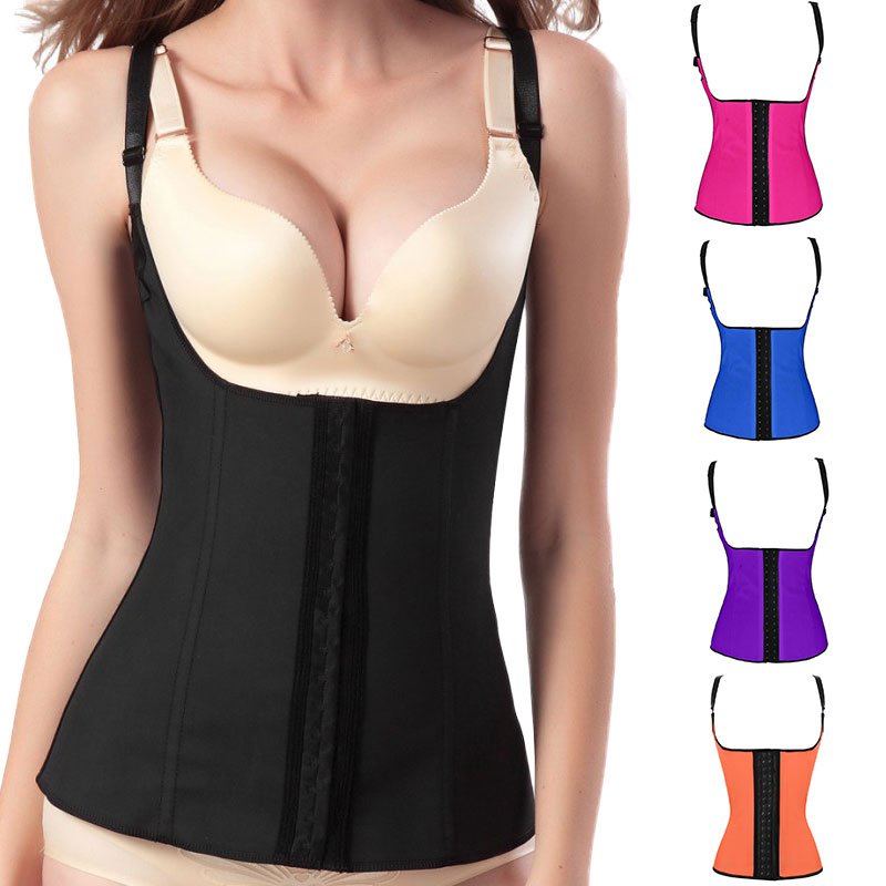 Women Slim Body Waist Cincher Rubber Shapers Waist Cincher Latex Corset Slimming