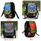 Boho Ethnic Bag Vintage Embroidered Canvas Cover Shoulder Messenger Bags Hmong Handmade Coins Bags