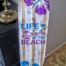 Hanging Wall Surfboard Sign - White  - Surf Board - Beach Decor