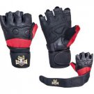 Barefit Pro Weight lifting Gloves in Red - Large New Fitness MMA