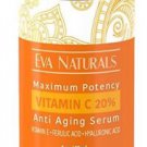 Eva Naturals Vitamin C Serum 20% Anti-Aging Formulation w Ferulic Hyaluronic Aci