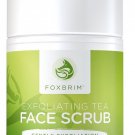 Foxbrim Exfoliating Tea Face Scrub Green & White Tea JoJoba Beads KuKui Nut oil