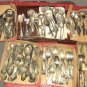 Vintage Lot 276 Pieces Silver Plate Flatware Antique,Forks,Teaspoons,Knives,Cake