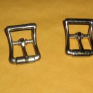 Lot 2 Western Belt Buckle,5/8",D-Shape,Horse Tack,Zinc-Plated Steel, Nickel