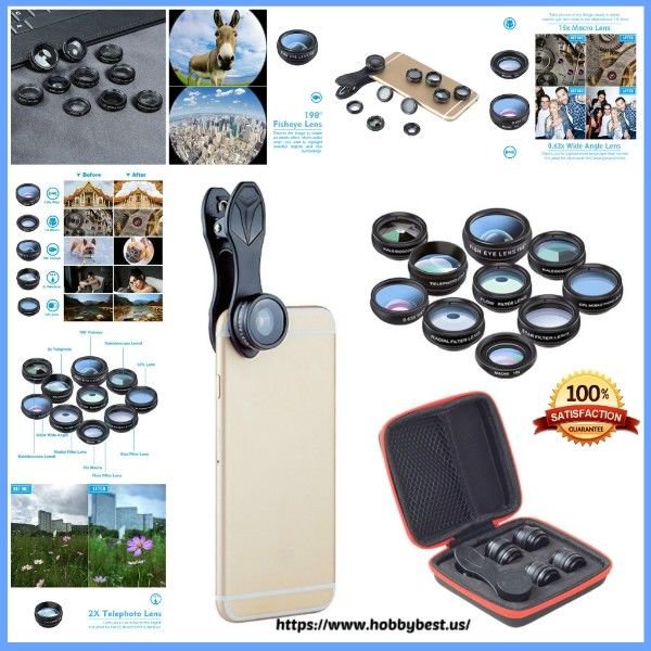 10 Piece Set Universal Smartphone Camera Lens Kit All In One