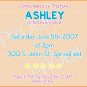Birthday Invitation Sample