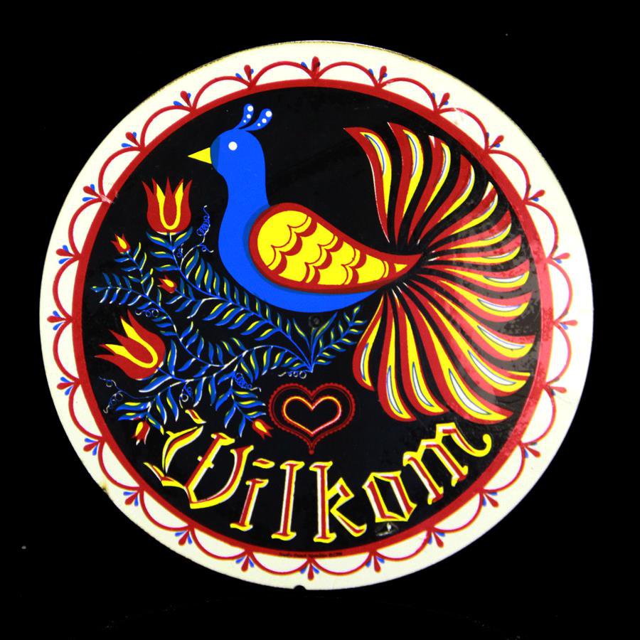 Distelfink Bird Black 16" Barn Hex Sign German Amish Folk Art
