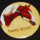 Horse badge, pin "Paints ROCK"  H 0008