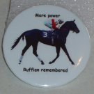 Ruffian, famous racehorse mare on a badge, H 0007