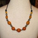 Amber Beads Necklace - Orange Necklace - Amber necklace - Short necklace