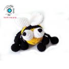 Little crochet bee organic soft toy educational toys new baby toys handmade toys